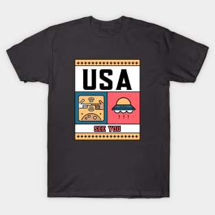 USA see you UFO T-Shirt